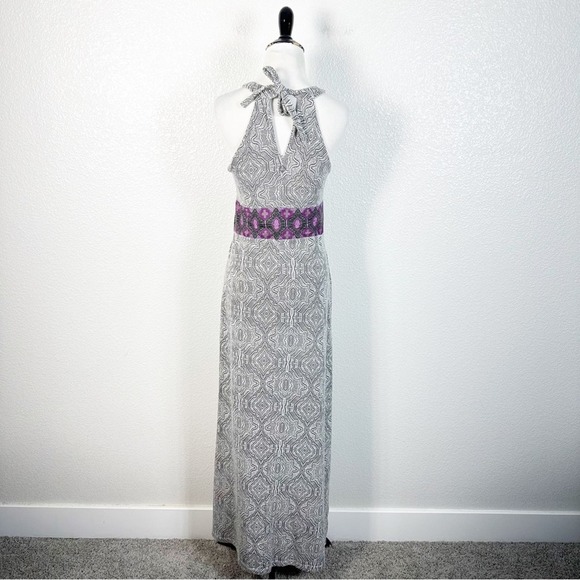 Prana Womens Skye Mandala Boho Print Maxi Dress in Grey and Purple Size Small - Picture 7 of 11